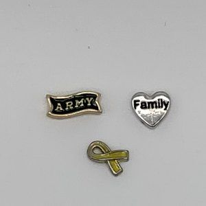 Origami Owl Army Family Charm Set